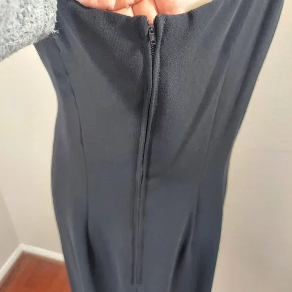 AFTER DARK Little Black Dress Sleeveless Skinny Strap SZ 16 - Picture 11 of 15